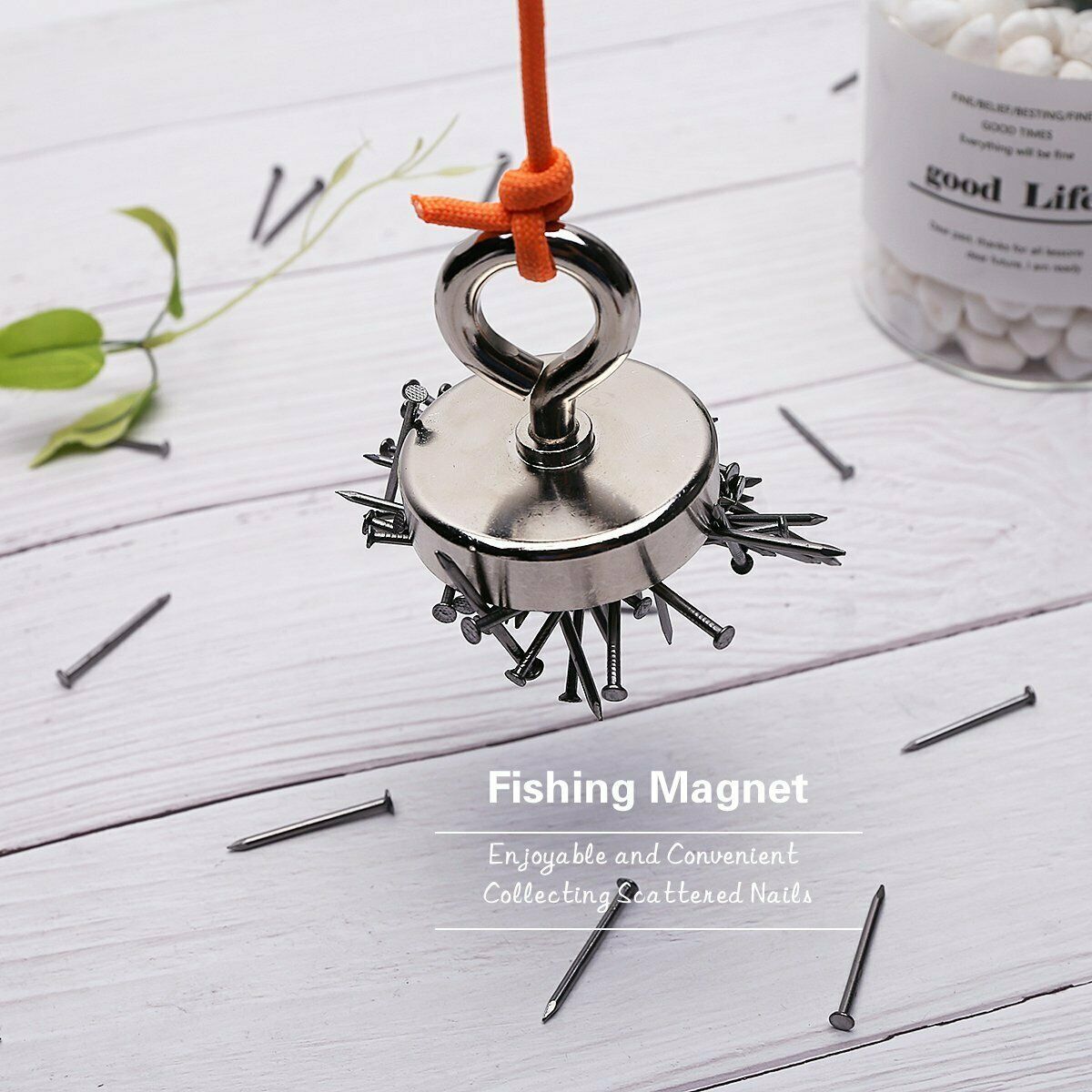 Fishing Magnet with Lifting Ring Magnetic Retrieving Lake Treasure Hunt Collects