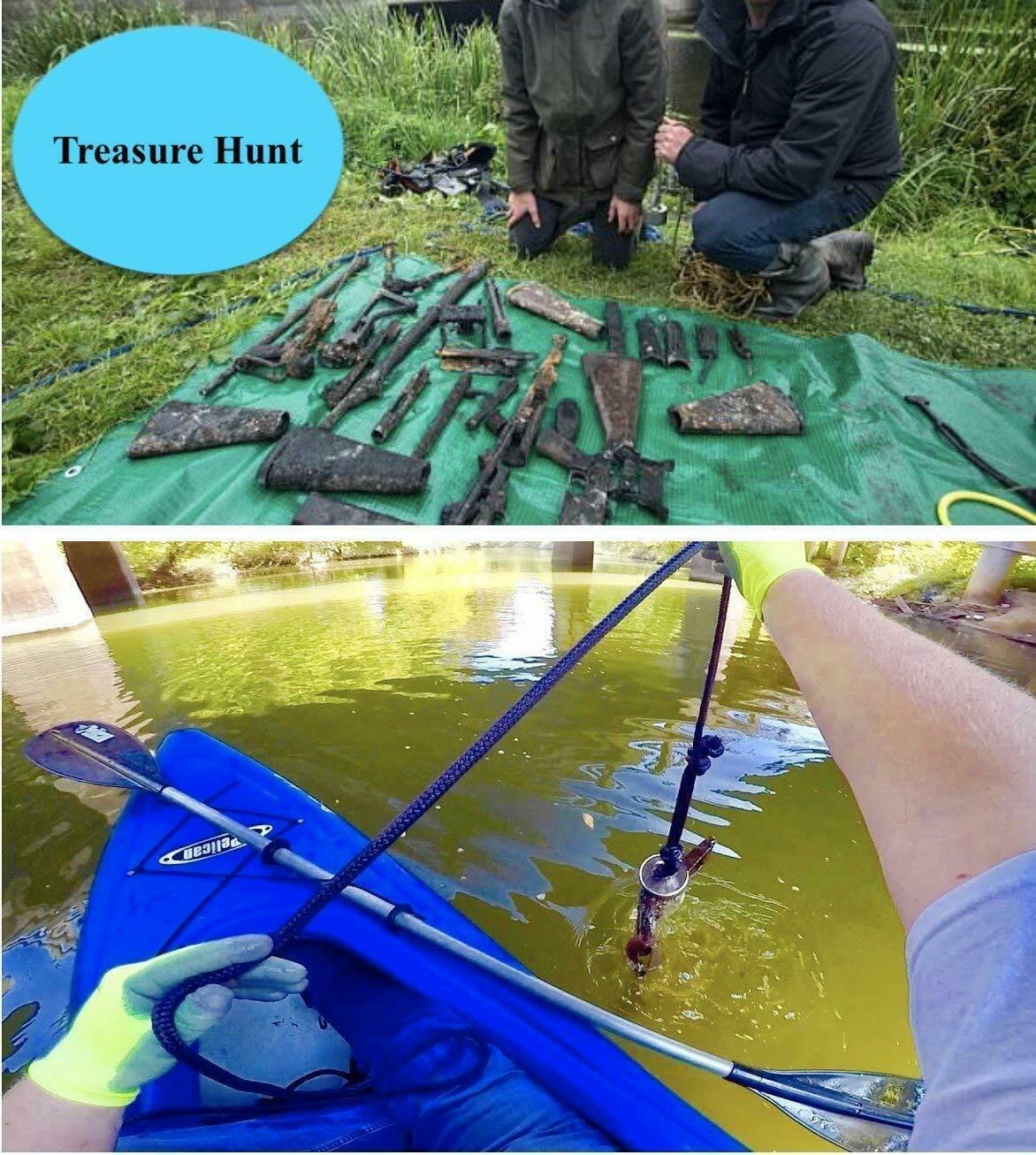 Fishing Magnet with Lifting Ring Magnetic Retrieving Lake Treasure Hunt Collects